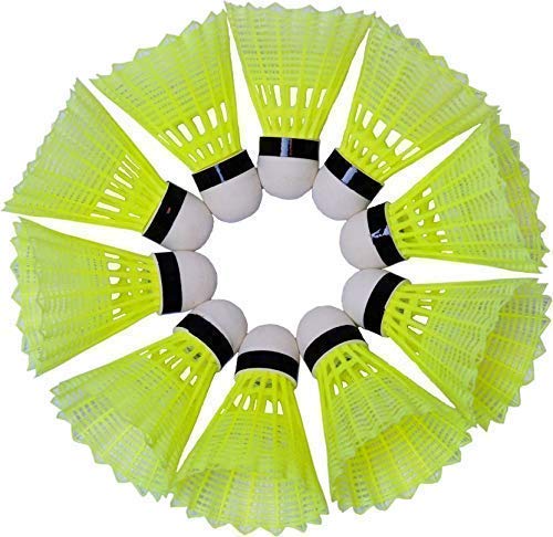 Rocfar Masher 150 Nylon Shuttlecocks For Senior and Junior players | Yellow , Pack Of 6