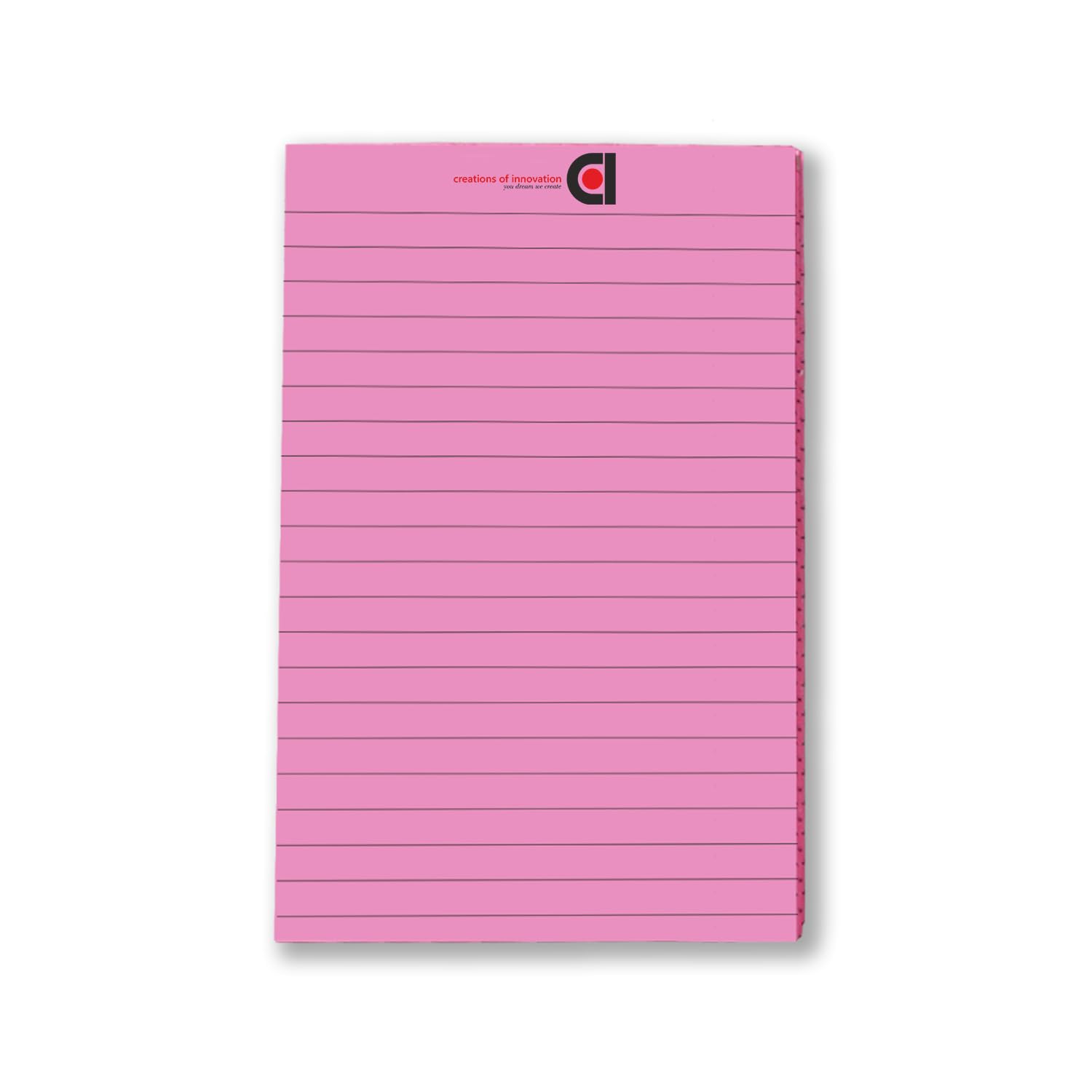 Wide Ruled 5 X 8 Inch 50-Sheet Lined Writing Note Pad (Pink, Blue, White, Yellow) 12pcs