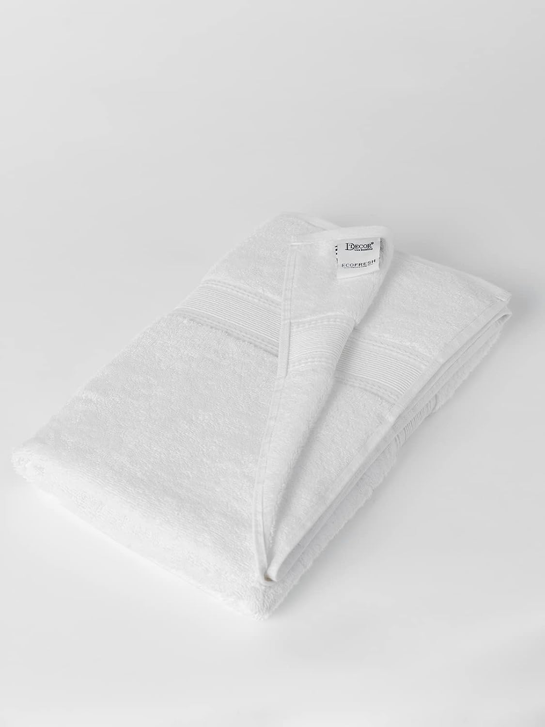 Ddecor Live Beautiful Ecofriendly Solid Cotton Bamboo Bath Towel 650 Gsm (White)