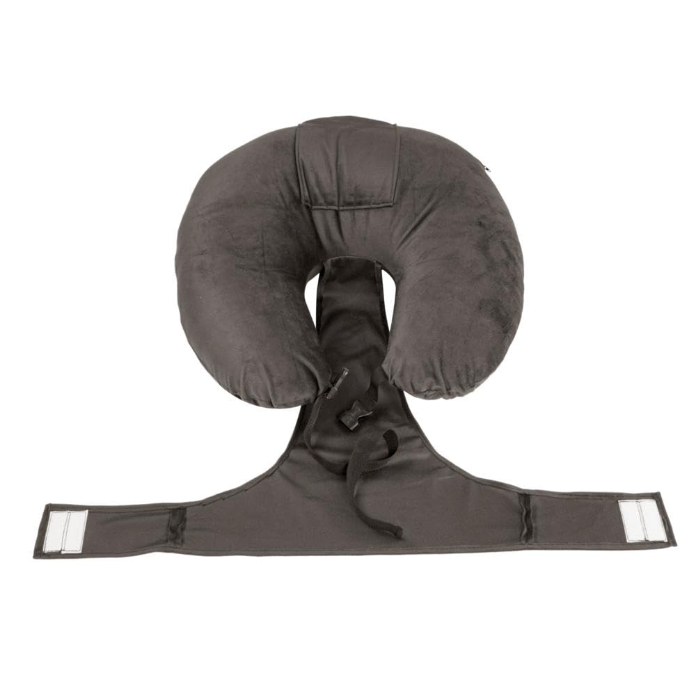 Feeding Pillow For New Born Baby, 5 In 1 Nursing Pillow With Belt, Charcoal Grey | Hoop For Breast Feeding With Velvet Removable Cover | Adjustable Pillow, For Reading, Resting Pillow