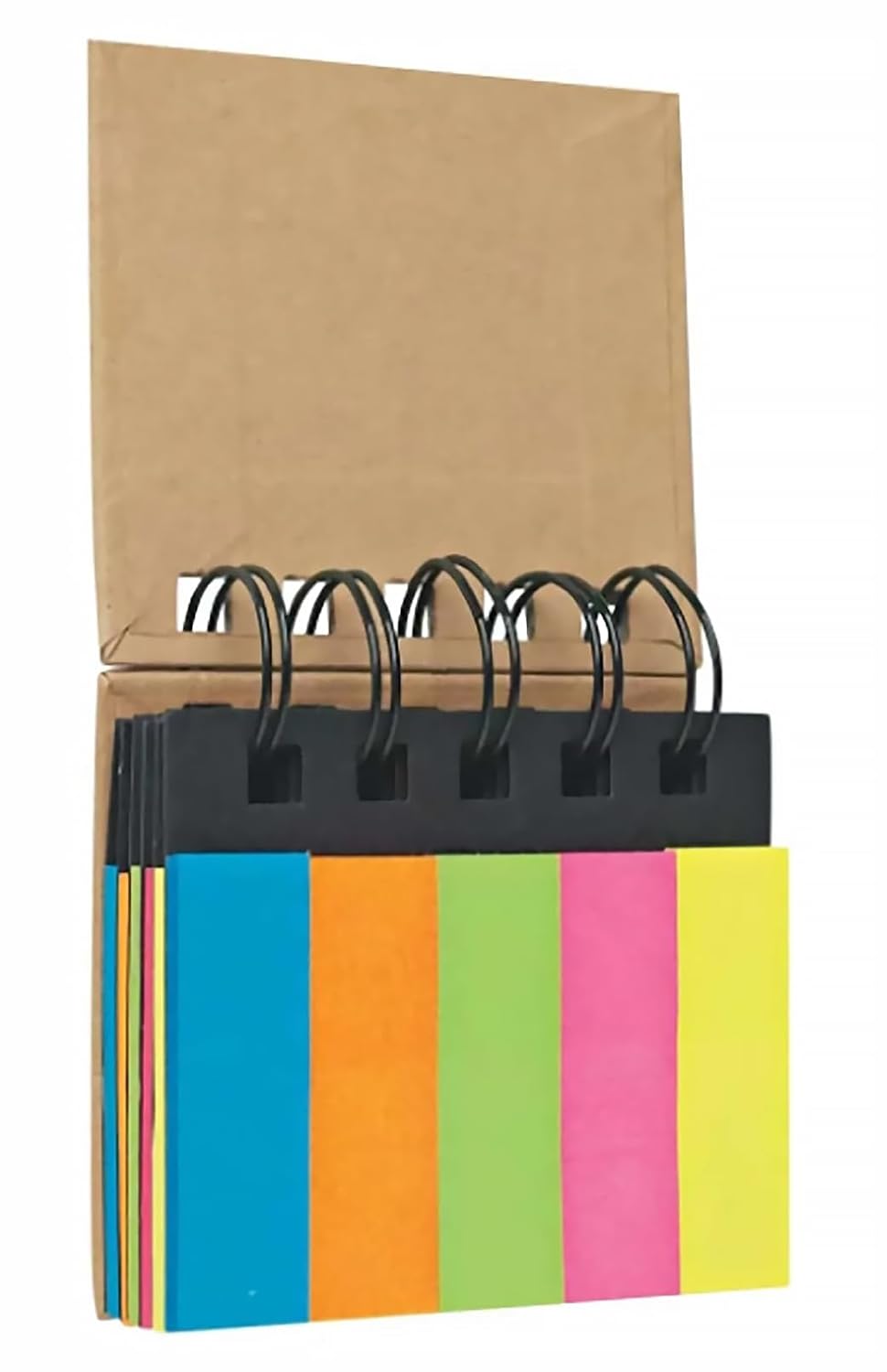 Self-Sticky Notepad, Fluorescent Color Sticky Notes With Spiral Binding Portable Page | Pack Of 1
