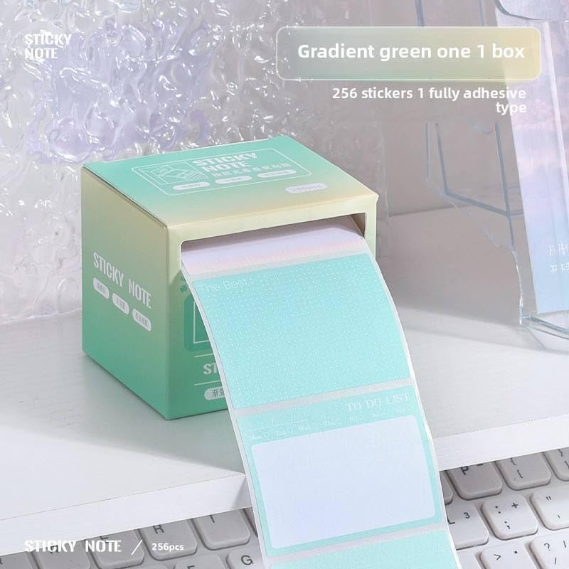 Pull-Out Sticky Notes Roll (256 Sheets) With Dispenser Box | (Multicolor, Pack Of 1)