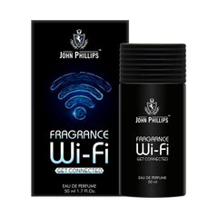 John Phillips Fragrance Wifi Eau De Perfume 50ml 1.6 Fl.oz. Skin Friendly & Long Lasting Fresh Perfume | Unisex Fragrance For Gym & Travel