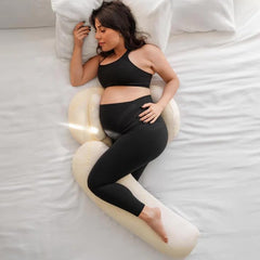 Necxy Multifunctional H-Shaped Pregnancy Pillow, White Color | Maternity Pillow, For Pregnant Women For Belly Stomach & Hip Pain, Body Support Pillow With Washable Cover - Set Of 4