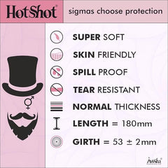 Hotshot Assorted Flavours - Banana, Strawberry, Chocolate, Whiskey Regular Condom (Set Of 4 )