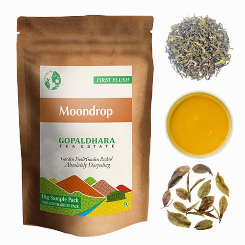 Gopaldhara Darjeeling Tea First Flush Tea Sample Pouches - Pack Of 6 Teas X 10gm, 0.35 Ounce Each | First Flush Low Caffeine Loose Leaves