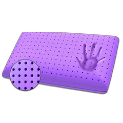 Premium Ventilated Memory Foam Cooling Pillow With Neck, Model - Lavender | For Head, Shoulder & Back Support - Relaxing For Side, Back, Stomach Sleepers, Bed Pillow - Pack Of 2