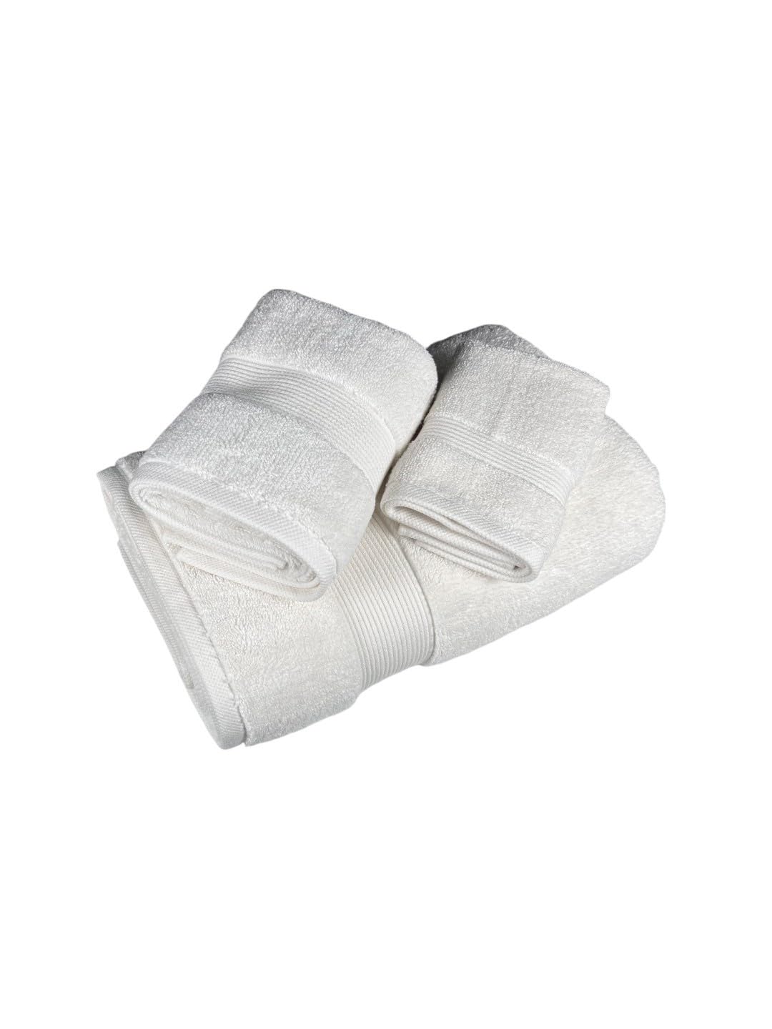 Senses By Riba Cotton Towel Bath, Hand & Wash 930 Gsm | Super Soft, Absorbent, Lightweight, Antimicrobial, Low Linting | Pack Of 3 (White)