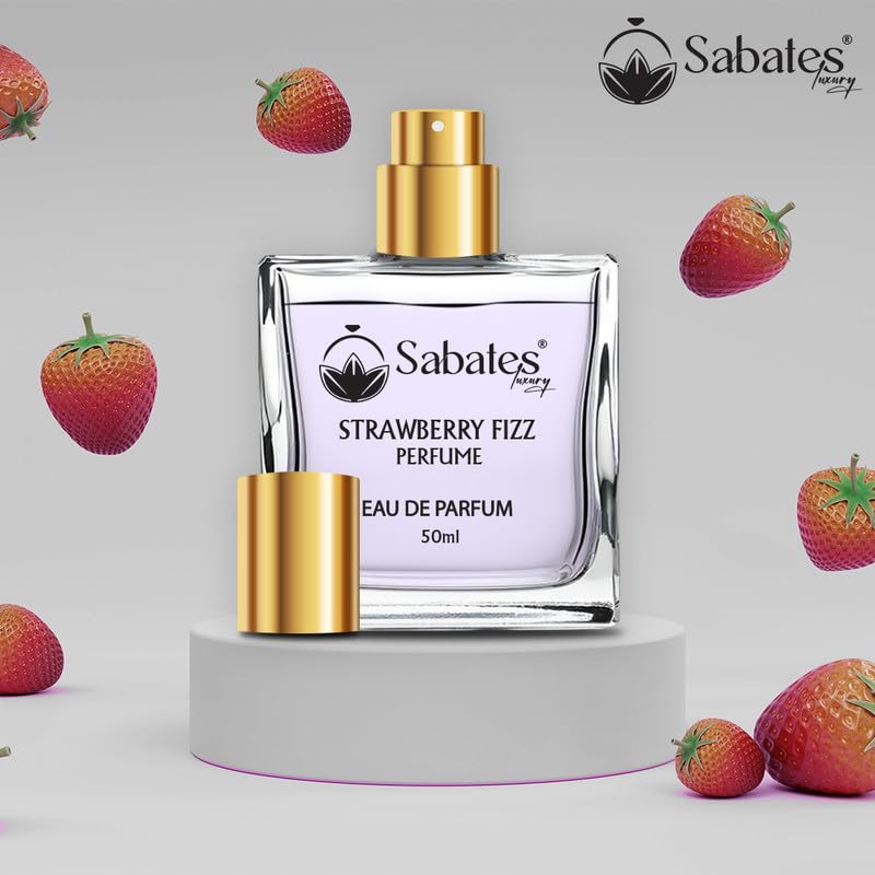 Sabates Strawberry Fizz Eau De Parfum 50ml 1.6 Fl.oz. | Long Lasting Luxury Fragrance For All Occasions | For Women