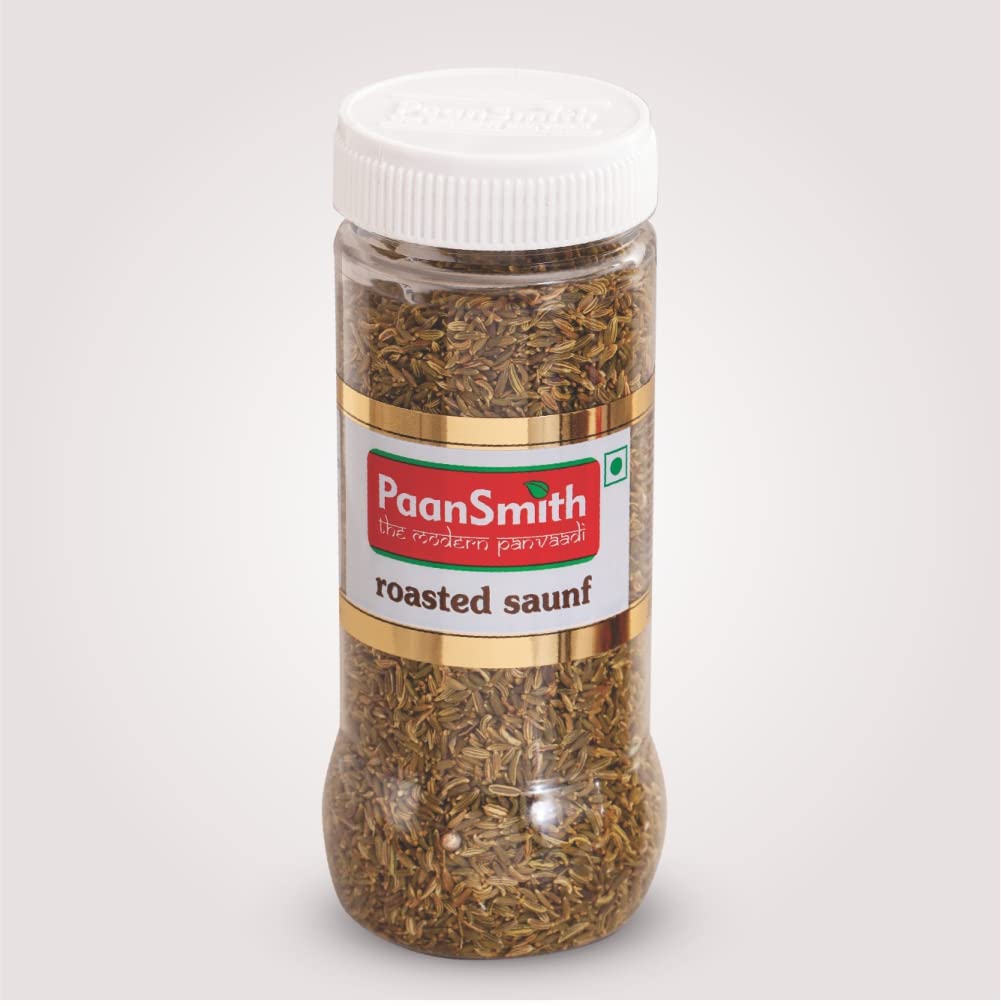 Paansmith Roasted Saunf (Mukhwas) 150gm, | After Meal Digestive | Jar Pack