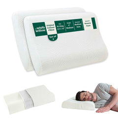 Cervical Pillow, For Neck Pain & Shoulder Pain Relief - XL King Size | Memory Foam Pillow For Sleeping, Orthopedic Contour Pillow For Spondylitis | Removable, Medical Pillow - Pack Of 2