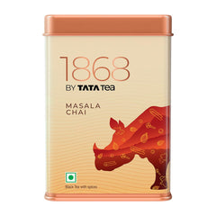 1868 By Tata Tea Masala Chai - 100gm, 3.5 Ounce | An Aromatic, Spicy & Full Of Flavor Premium Black Tea - Assam Masala Black Tea With Spices