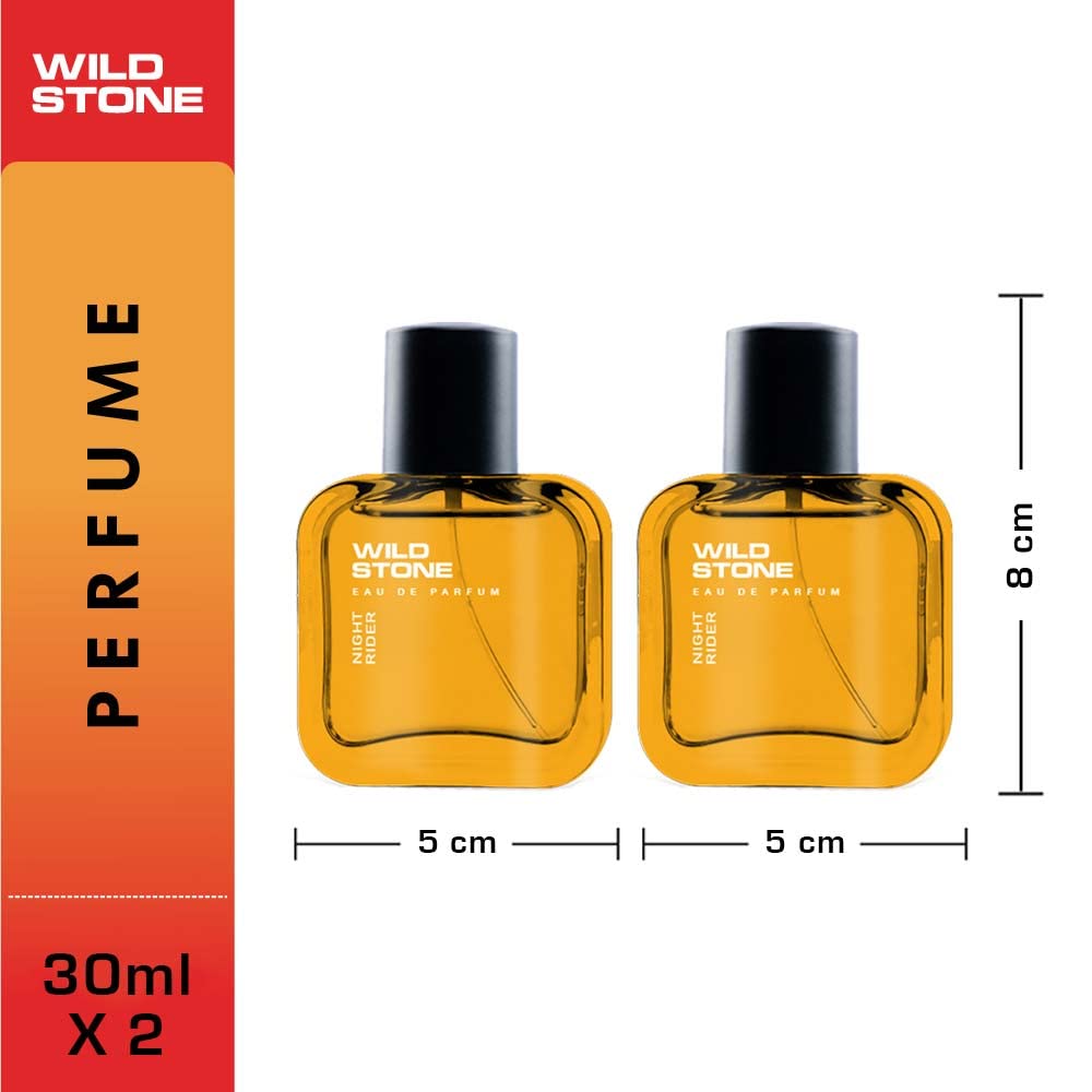 Wild Stone Night Rider Eau De Perfume Pack Of 2 For Men 60ml 2.0 Fl.oz. | Long Lasting Fragrance