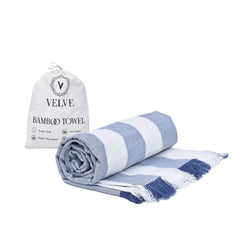 Velve 100% Bamboo Bath Towel 270 Gsm | 2x Softer & Absorbent Than Cotton Towels | Skin Friendly With Non-Toxic Colors (Royal Blue)