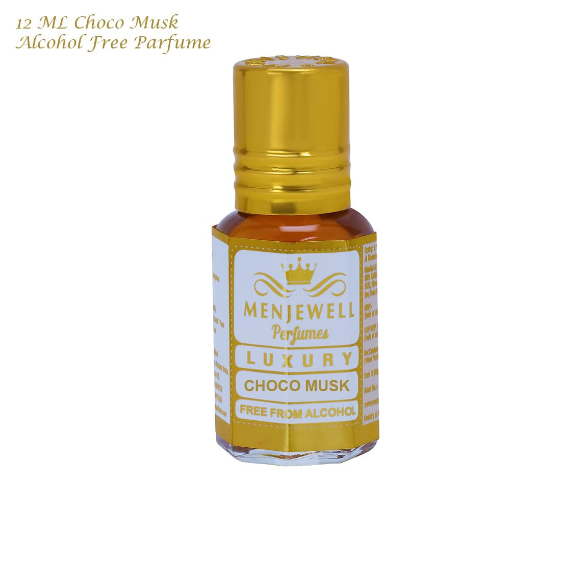 Menjewell Luxury Choco Musk Attar Perfume 12ml 0.4 Fl.oz. Unisex Fragrance | Long Lasting | Non Alcoholic