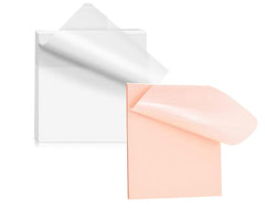 Transparent Self-Adhesive Sticky Notes, Waterproof, White & Pink - 3 X 3 Inch, 100 Pcs