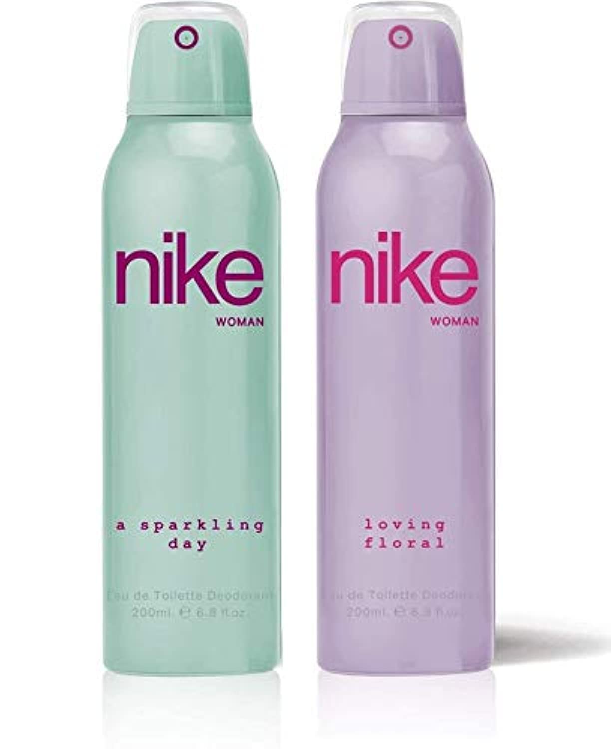 Nike A Sparkling & Loving Floral Eau De Toilette Deodorant Spray 400ml 13.5 Fl.oz. Pack Of 2 | Perfect Gift For Women