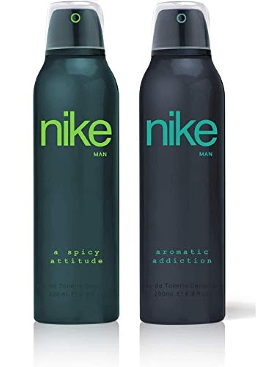 Nike A Spicy Attitude & Aromatic Addiction Eau De Toilette Long Lasting Deodorant 400ml 13.5 Fl.oz. Pack Of 2 | Perfect Gift For Men