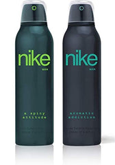 Nike A Spicy Attitude & Aromatic Addiction Eau De Toilette Long Lasting Deodorant 400ml 13.5 Fl.oz. Pack Of 2 | Perfect Gift For Men