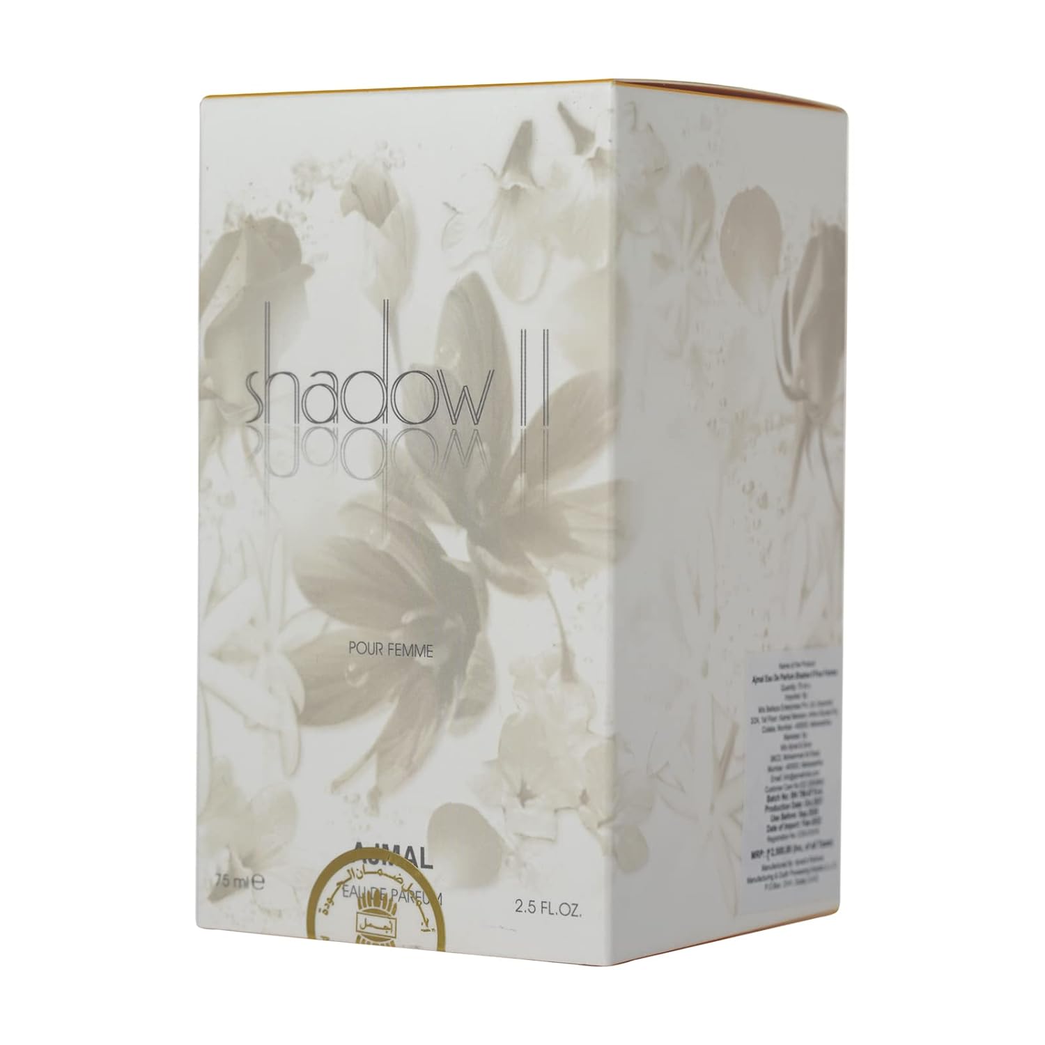 Ajmal Shadow Ii Pour Femme Eau De Parfum Gift For Women 75ml 2.5 Fl.oz. | Long Lasting