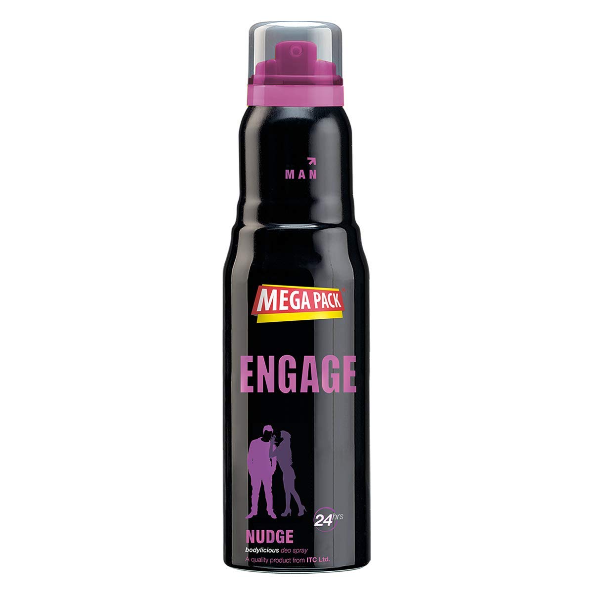 Engage Nudge Deodorant Spicy And Woody , 220ml 7.4 Fl.oz. & Engage M1 Perfume Spray Citrus And Woody , Skin Friendly , 120ml 4 Fl.oz. | Ideal For Men