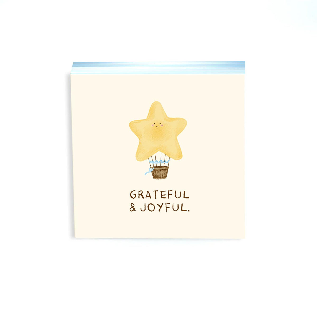 Notepad For Daily Notes & Ideas, Stylish "Greatful & Joyful" Memo Pad, 200 Blank Pages