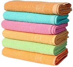 Cotton Hand Towel 250 Gsm (Multicolour) | Pack Of 6