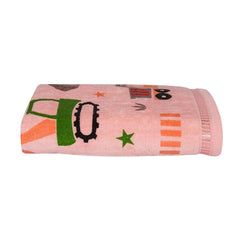 Rangoli 100% Cotton Kids Bath Towel 400 Gsm | Super Soft & Highly Absorbent, Anti-Bacterial & Anti-Odour, Multipurpose Towels (Peach)