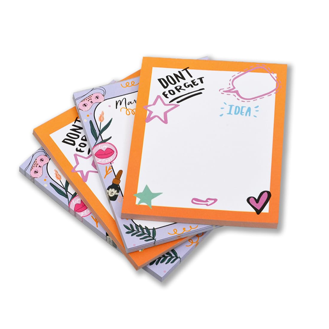 Daily Planner Notepad - Tear-Off Daily Planning Pad, Organizer With To Do Lists, Set Of 4