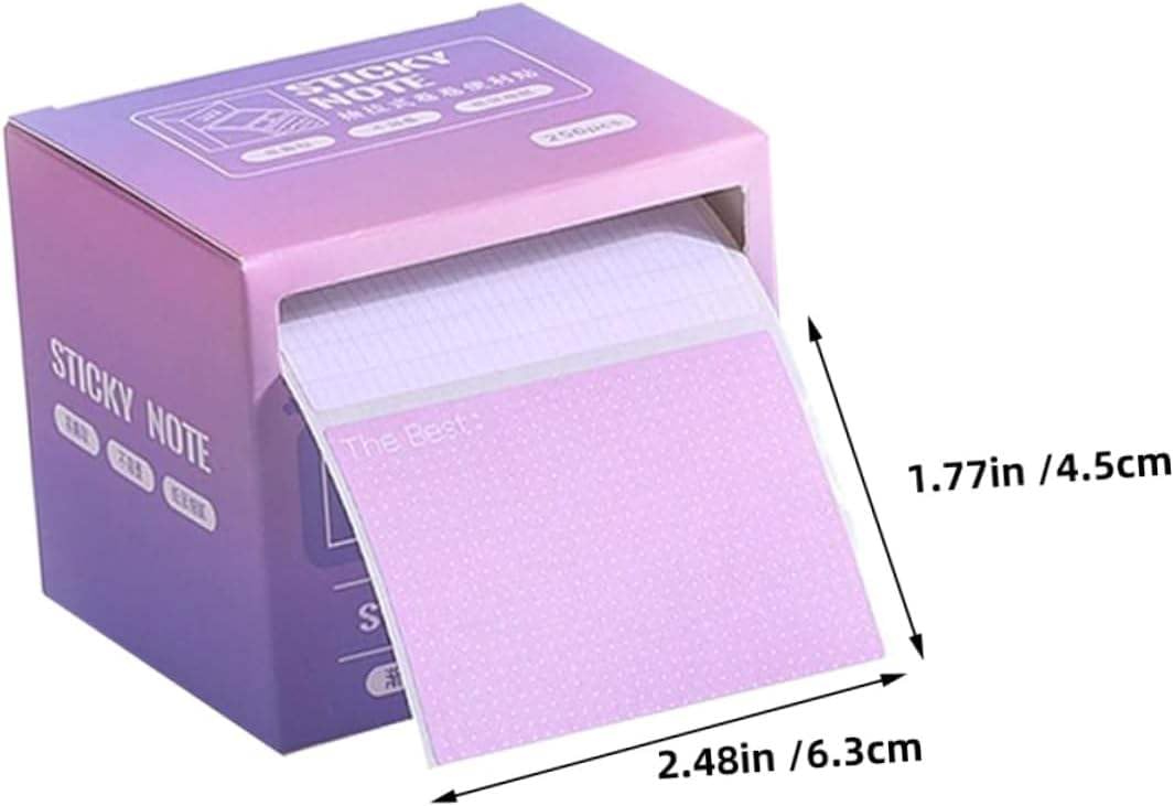 Pull-Out Sticky Notes Roll (256 Sheets) With Dispenser Box | (Multicolor, Pack Of 1)