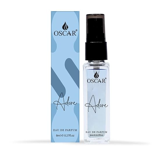 Oscar Adore Mini Pocket Perfume For Women 8 Ml 0.2 Fl.oz. | Patchouli & Woody Notes | Mini Perfume | Travel Size Perfume | Floral Fragrance | Edp | Women & Girl