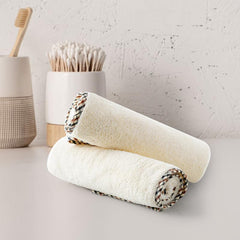 Spread Spain Microfiber Hand Towel 360 Gsm | Hand Towel For Gym & Workout Towels | Super Soft & Highly Absorbent | Set of 2 (Ivory)