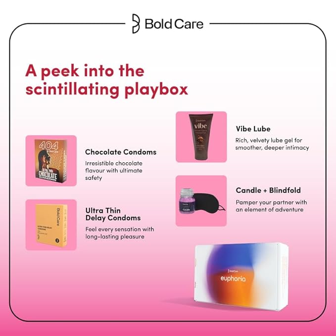 Bold Care Euphoria Couples Kit For Date Nights | Condoms, Lube & Accessories For Memorable Moments