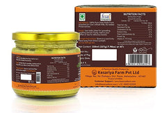 Vedic Ghee Premium A2 Gir Cow Cultured Desi Ghee From Kesariya Farm | Vedic Bilona Two Way Churned | Indian Gir Cow Ghee, Pure A2 Ghee, Natural & Healthy, Non-Gmo | Lab Certified (250ml) | 8.4 Ounce