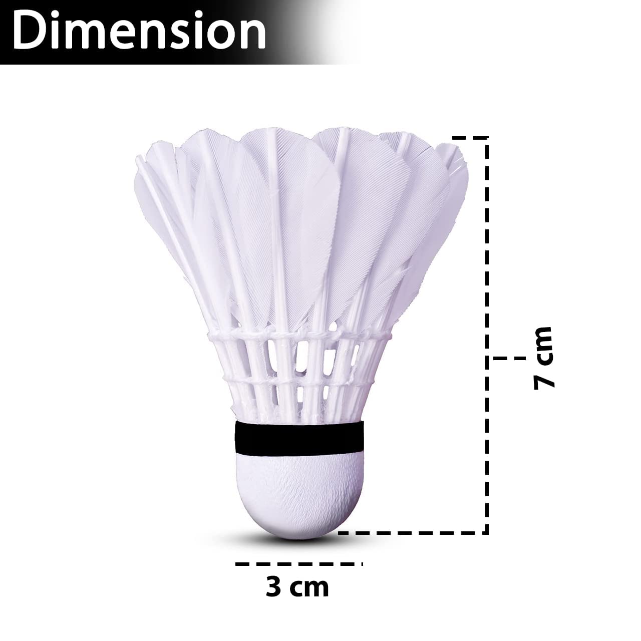 UDKI FS - 20 Feather Shuttlecock Speed 78 , Extended Durability | White , Pack Of 12