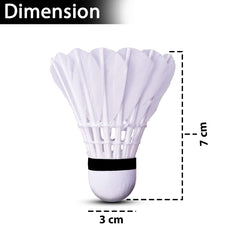 Udki Feather Shuttlecock A3 - Speed 78 | Extended Durability For Over 2 Games , White | Pack Of 12