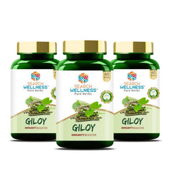 Search Wellness Ayurvedic Giloy Guduchi, Herbal Giloy Ghanvati For Blood Purification, Detoxifies The Body, Enhances Strength & Stamina, Immunity Booster | 60 Capsules 100gm 0.2lbs Each Pack Of 3