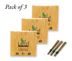 Aarogyam Herbals Leaf Regular Hand Rolled Cigarette With Tendu Leaves 100% Tobacco & Nicotine Free Smoke For Cough, Cold & Relieve Stress - Regular Flavour 3 Packets 10 Sticks X 3