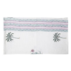 Texstylers 100% Cotton Waffle Weave Bath Towel 600 Gsm | Soft, Quick Dry, Lightweight & Absorbent Large Size Spa Towel For Bathroom, Gym, Travel (Pink Floral) -Pack Of 2
