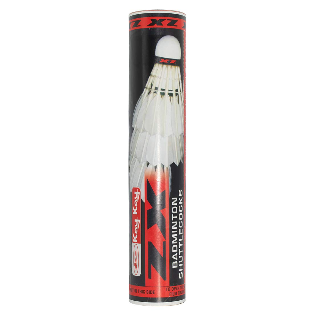 Kay - Kay ZX Badminton Feather Shuttlecocks , With High Quality Natural Cork | White , Pack of 10