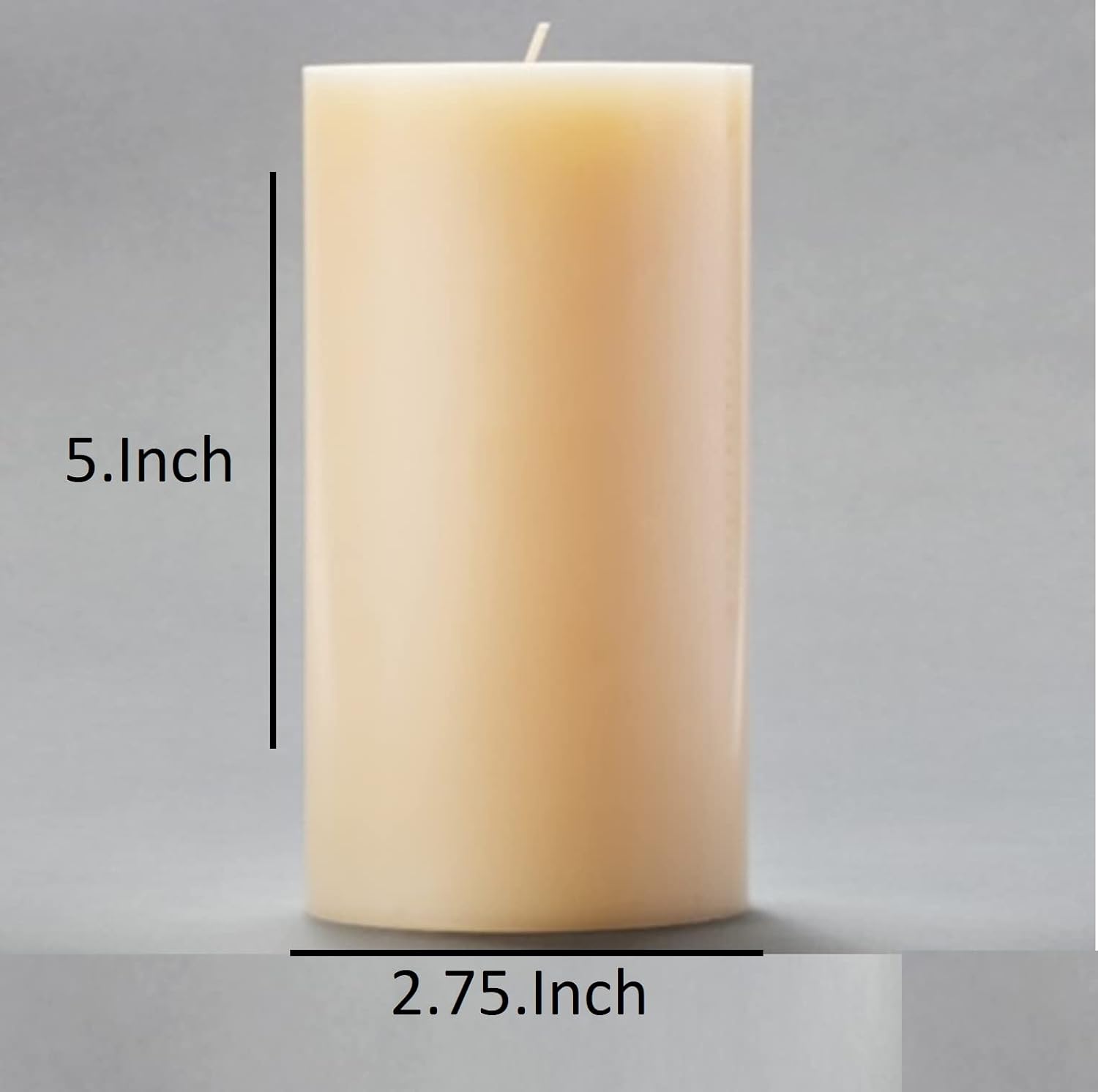 JASMINE HIGHLY FRAGRANCE PILLAR CANDLE 2.75INCH*5INCH COMBO WAX CANDLE SET OF 2