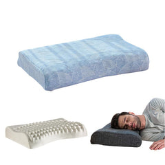 Cervical Orthopedic Memory Foam Bed Pillow For Sleeping, Neck Pain Relief - 23 L X 14 W X 4 H Inch | Extra Neck Support & Removable Cover, Eco-Friendly - Adjustable Pillow