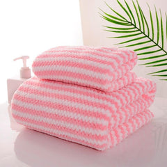 Homecloud Ultra Soft 1 Bath + 1 Face Towel 700 Gsm | 3x Softer Than Cotton Towels Highly Absorbent & Ultra Fast Dry Towel | Set Of 2 (V Zack Pink)