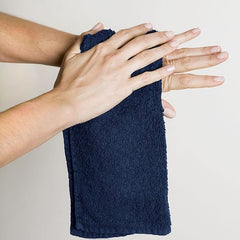 Jenny Denial 100% Cotton Soft Face Towel 1300 Gsm | Super Absorvent & Quick Dry - Pack Of 10 Pcs (Navy Blue)