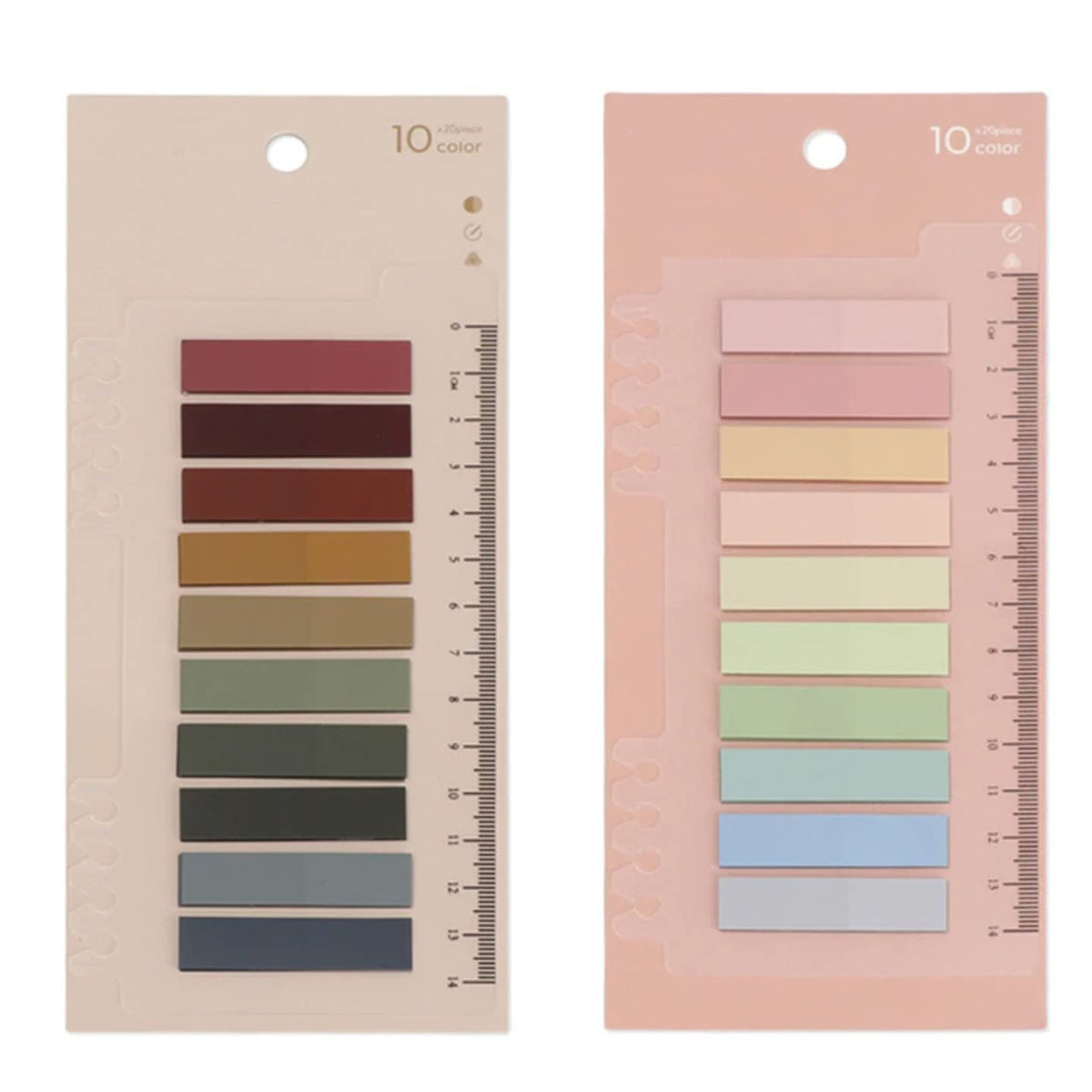 2 Sheets Index Sticky Tabs, Book Tabs Colorful Sticky Index Tabs 20 Colors - 400 Pcs
