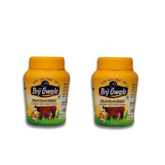 Natural Desi Cow Ghee By Brij Gwala | Good Source Of Energy Healthy & Nutrients Desi Cow Ghee Perfect For Sweets | 1 Litr (500ml * 2) 33.8 Ounce | Jar Pack