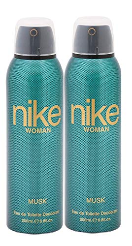 Nike Musk Eau De Toilette Deodorant Body Spray 400ml 13.5 Fl.oz. Pack Of 2 | Perfect Gift For Women | Long Lasting Fragrance