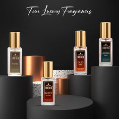 Oscar Forever Luxury Perfume Gift Set To Men 20ml 0.6 Fl.oz. Each X4 | Long Lasting Fragrance | Notes Of Aqua, Oud, Woody, Musk | Eau De Parfum | Valentine Day Gift