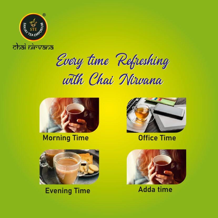 Sanjay Tea Emporium Chai Nirvana Black Tea - Pack Of 3 X 250gm, 8.8 Ounce Each | Medium Caffeine