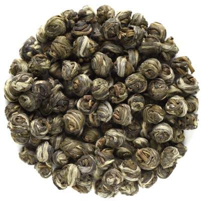 San-Cha Jasmine Dragon Pearls China Green Tea - 50gm, 1.7 Ounce | Sweet Floral Notes - Environment Friendly & Made In Corn Fiber | Low Caffeine